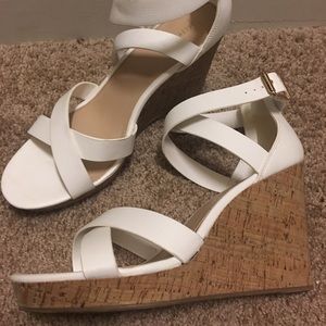 White Strap Wedges
